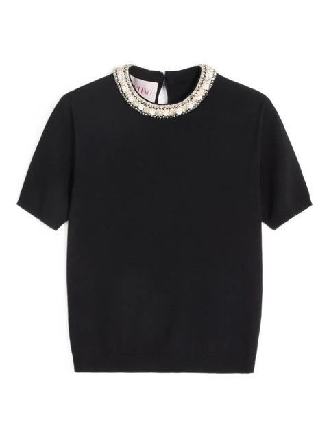 Valentino Garavani embellished T-shirt - Black - zdjęcie produktu nr 1