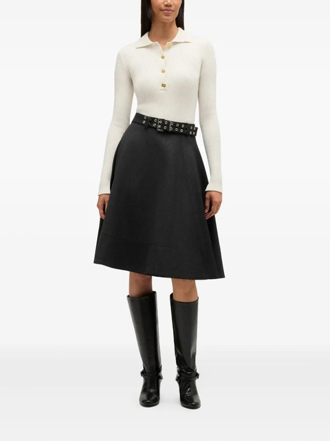 GANNI button ribbed polo shirts - Neutrals - zdjęcie produktu nr 2