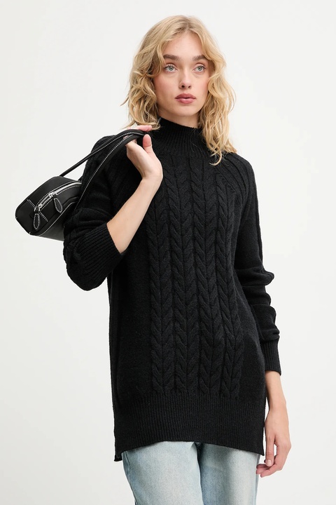 Answear.LAB sweter z kaszmirem damski kolor czarny z półgolfem - zdjęcie produktu nr 1