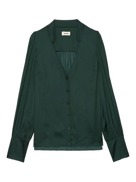 Zadig&Voltaire buttoned satin shirt - Green - zdjęcie produktu nr 1