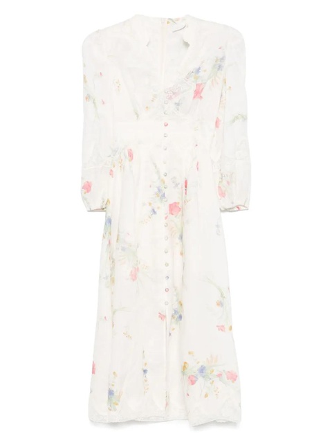 ZIMMERMANN Lucky midi dress - Neutrals - zdjęcie produktu nr 1