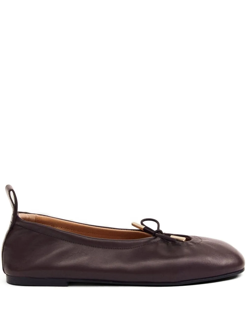 ALOHAS Rosalind leather bow ballet flats - Brown za 728,00