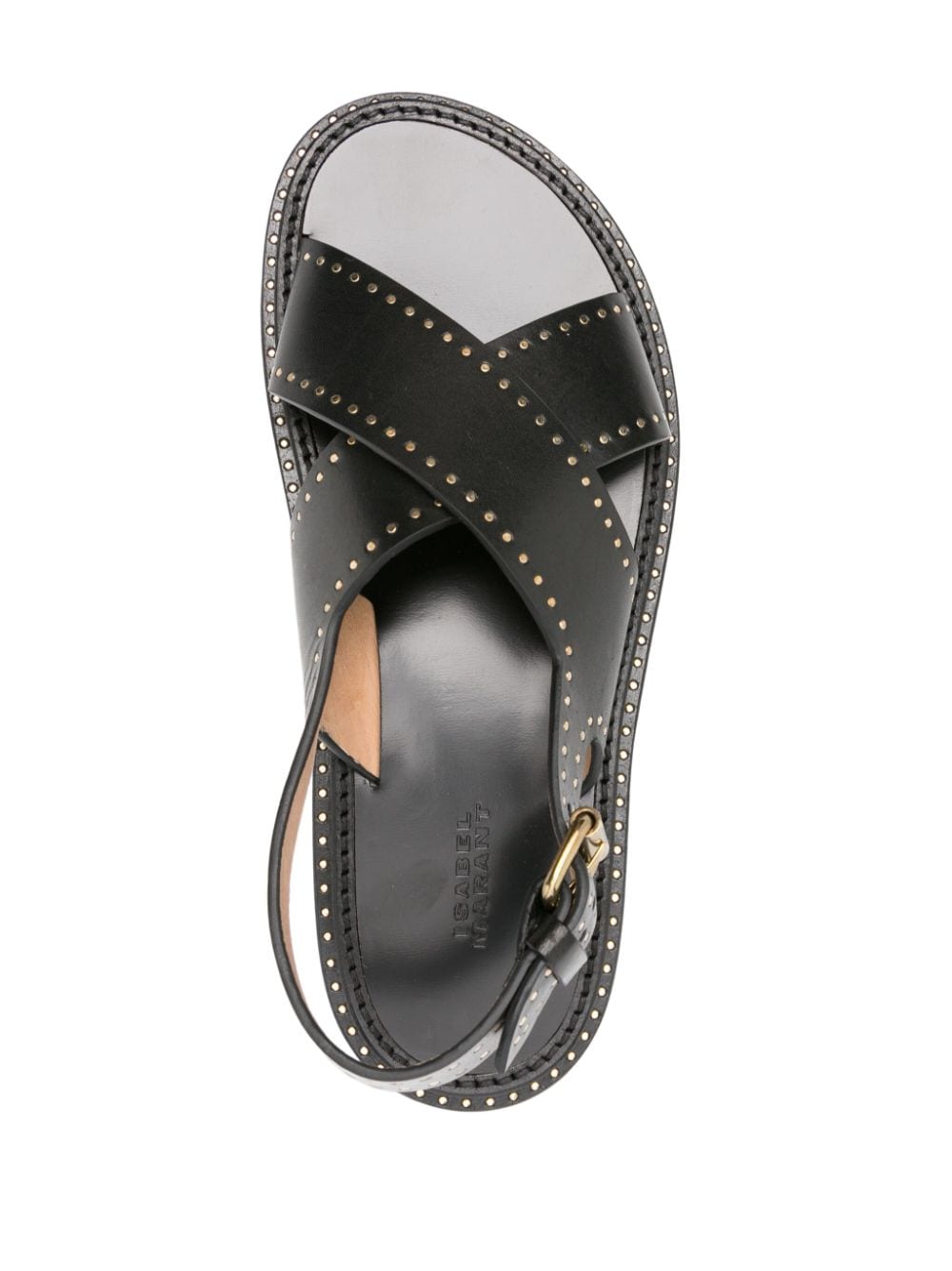 サンダル・ミュール ISABEL MARANT Baem studded leather sandals ISABEL MARANT Baem studded leather slingback sandals | NET-A