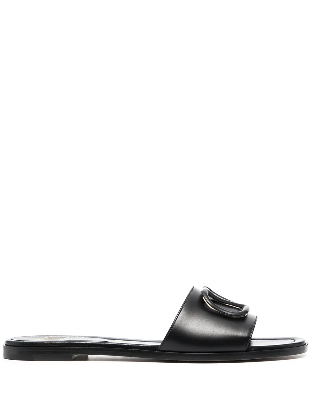 Valentino Garavani VLOGO Signature slide sandals - Black za