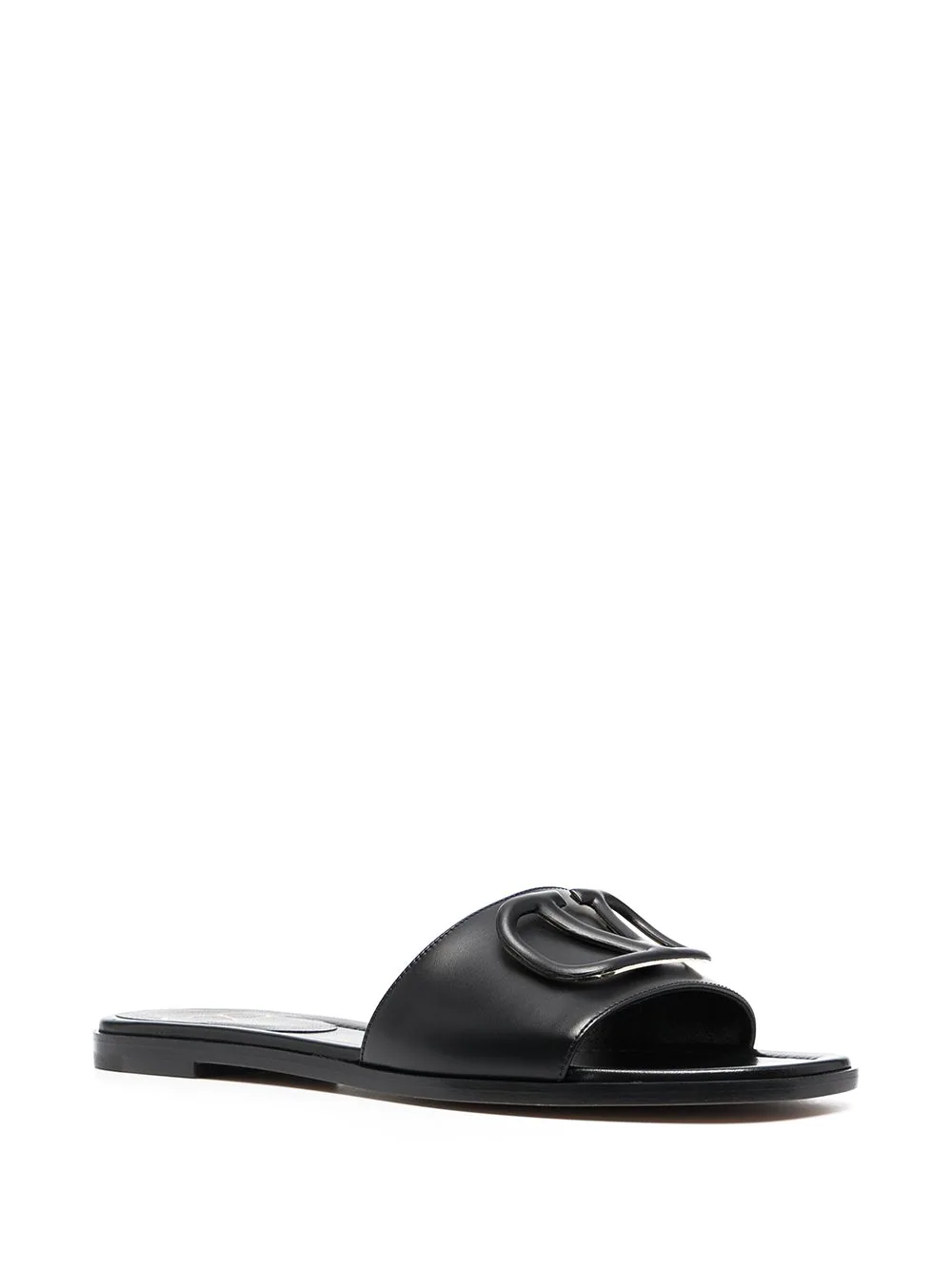 Valentino Garavani VLOGO Signature slide sandals - Black za