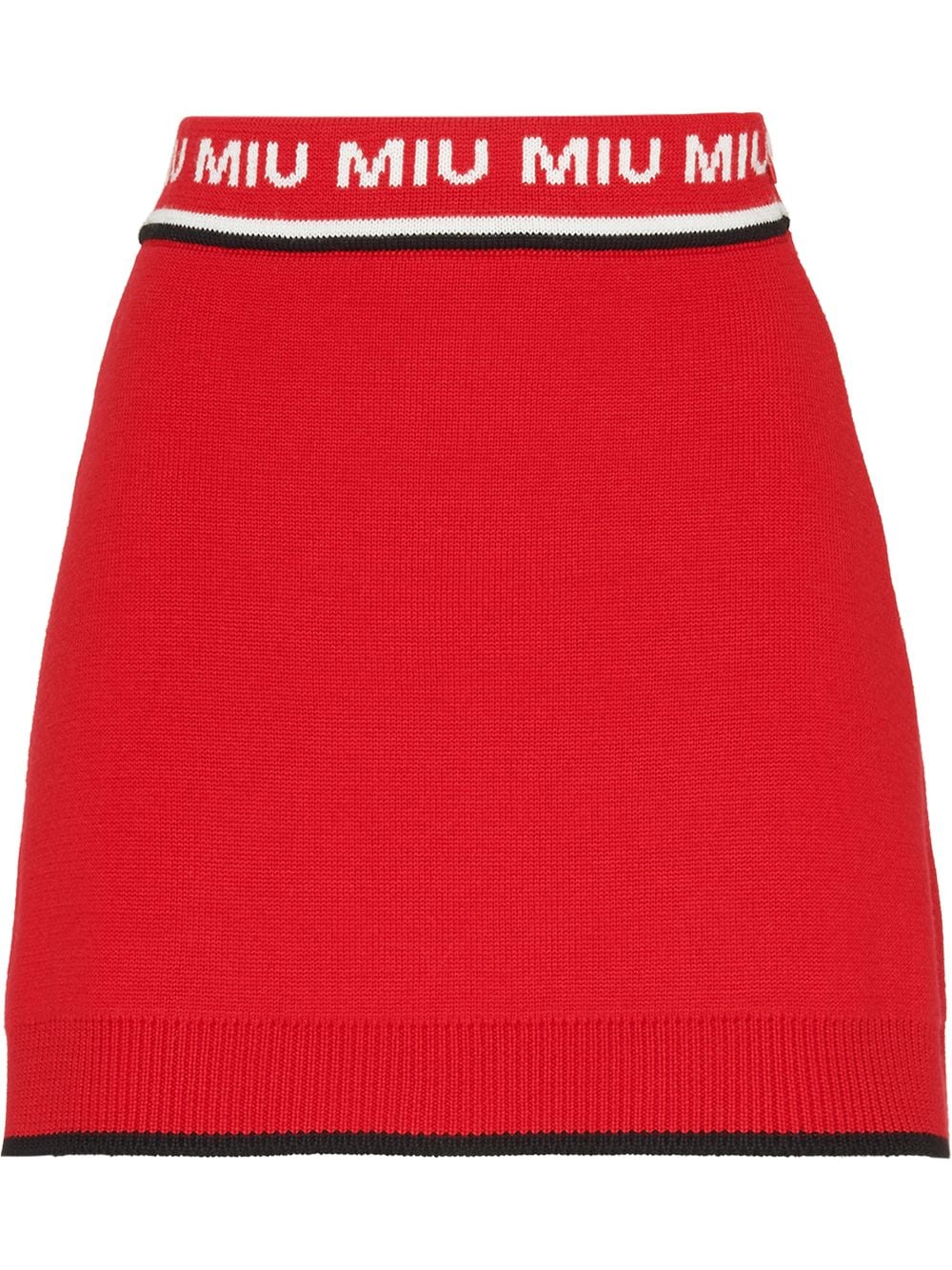 【関税&送料込】Miu Miu Embroidered Wool Mini Skirt Miu Miu logo-appliqué Wool Miniskirt | Blue | FARFETCH AU