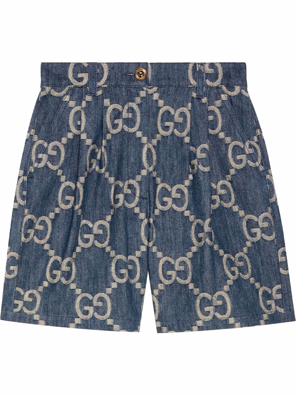 デニム・ジーパン GUCCI GG JACQUARD DENIM SHORTS 847725_XDDEE_4447_001_100_0000