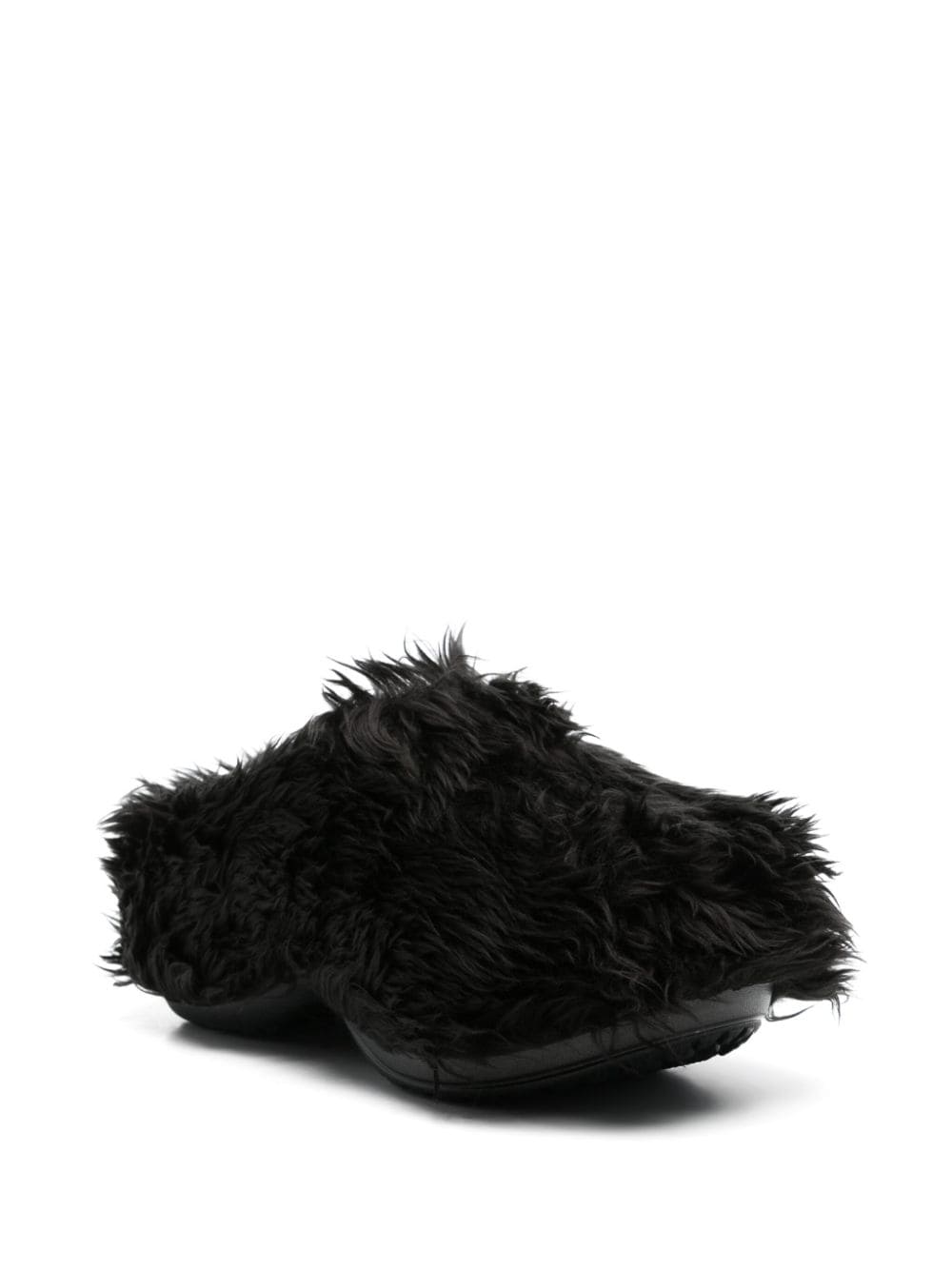 【BALENCIAGA ×CROCS】 MULE FAKE FUR ファーサンダル＊送料込 関税込【BALENCIAGA】Crocsエディション fakeファー スリッポン