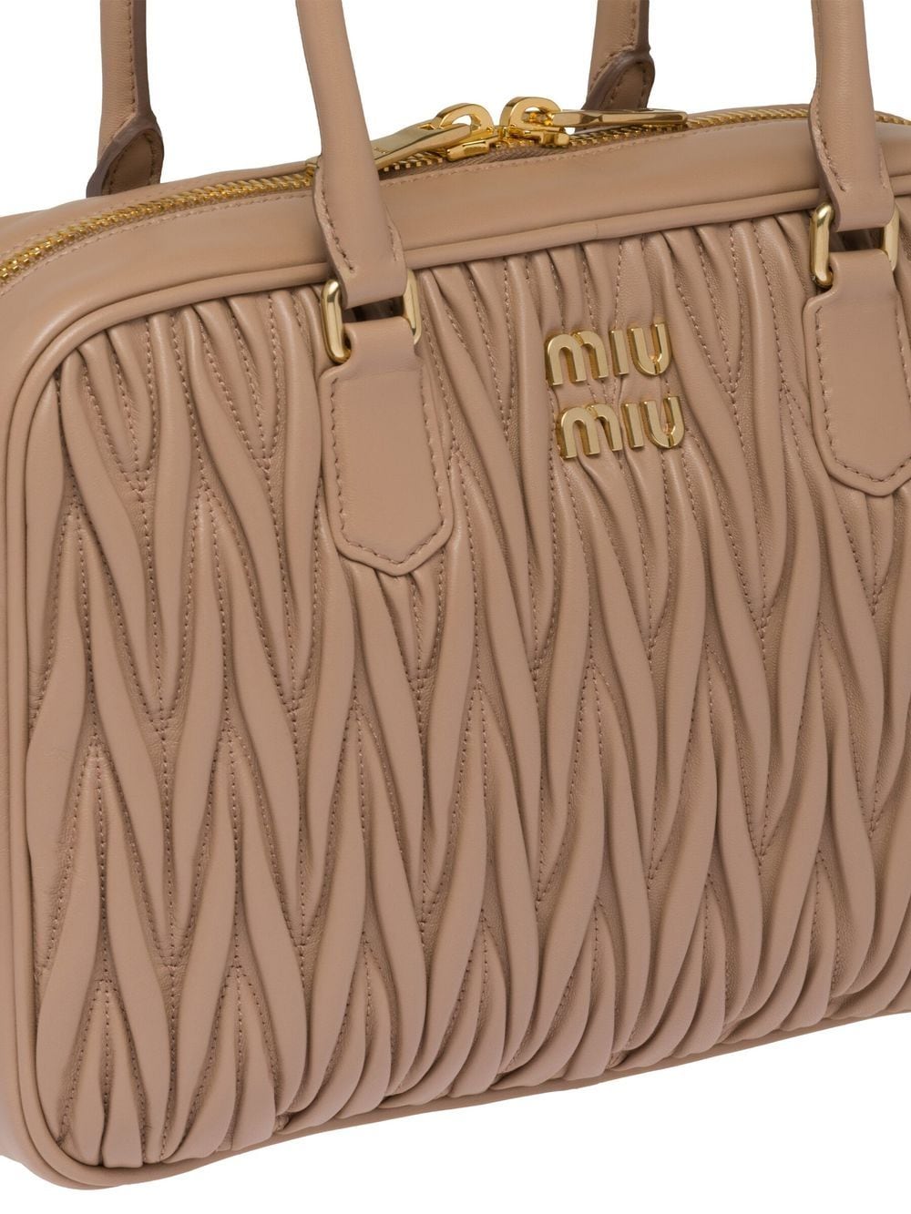 Miu Miu Matelassé nappa leather tote bag - Neutrals za 11