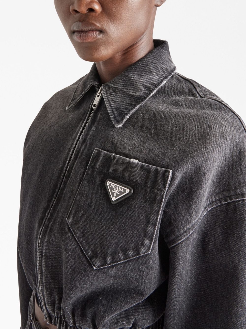 ジャケット・アウター PRADA denim jacket スカイブルー デニム ブルゾンジャケット | PRADA