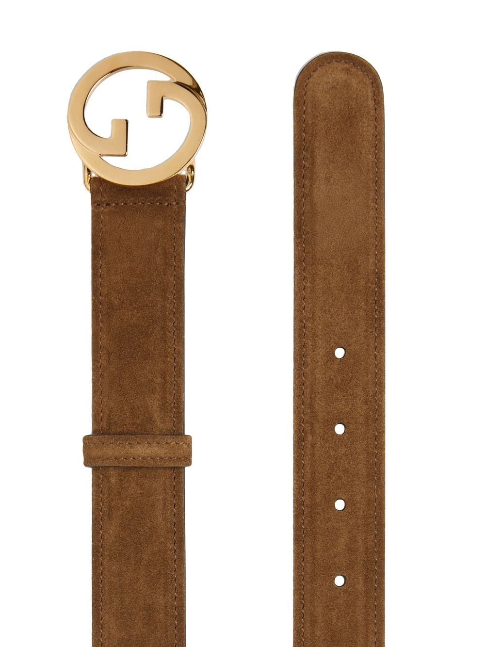 Gucci Blondie suede belt - Brown za 1 703,00 PLN na Selected