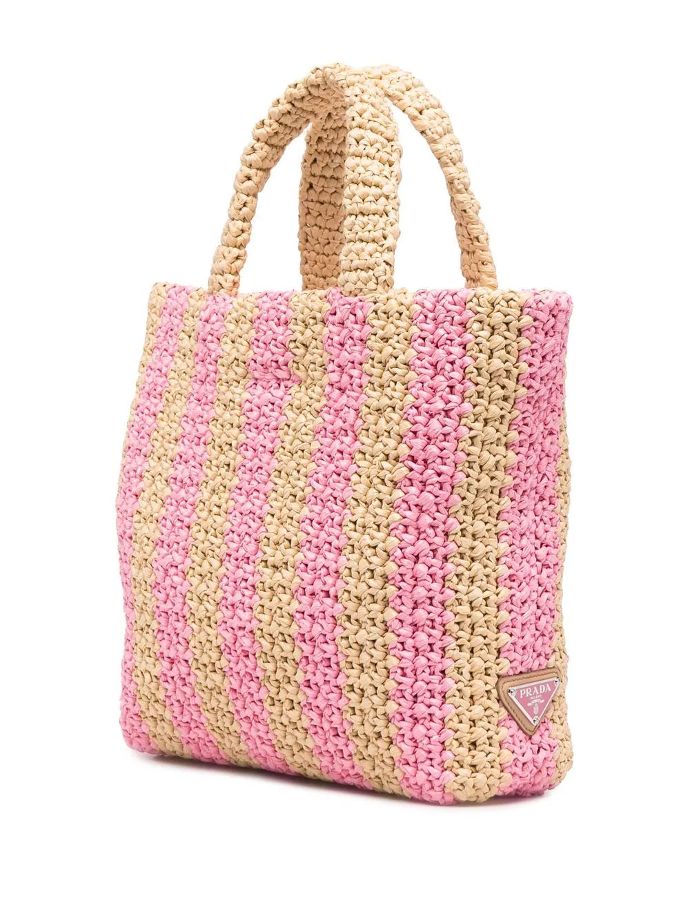 【関税＆送料込み】Prada Logo-AppliquAC Woven Tote Bag 関税＆送料込み】Prada Logo-AppliquAC Woven Tote Bag