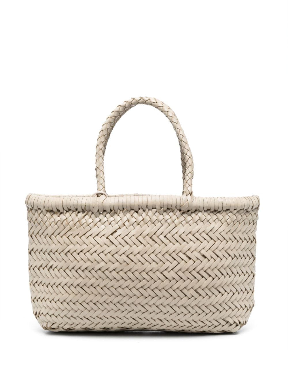 DRAGON DIFFUSION mini Flat Gora leather tote bag - Neutrals
