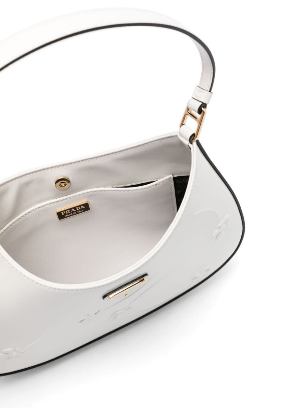 Prada Cleo embossed-detail shoulder bag - Neutrals za 11 206