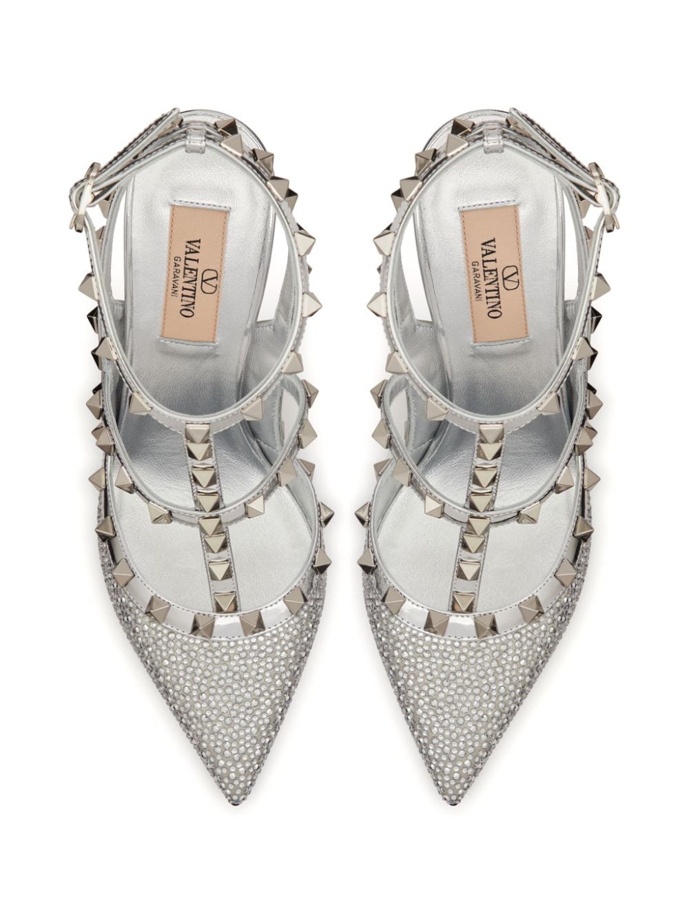 Valentino Garavani Rockstud 100mm crystal-embellished pumps