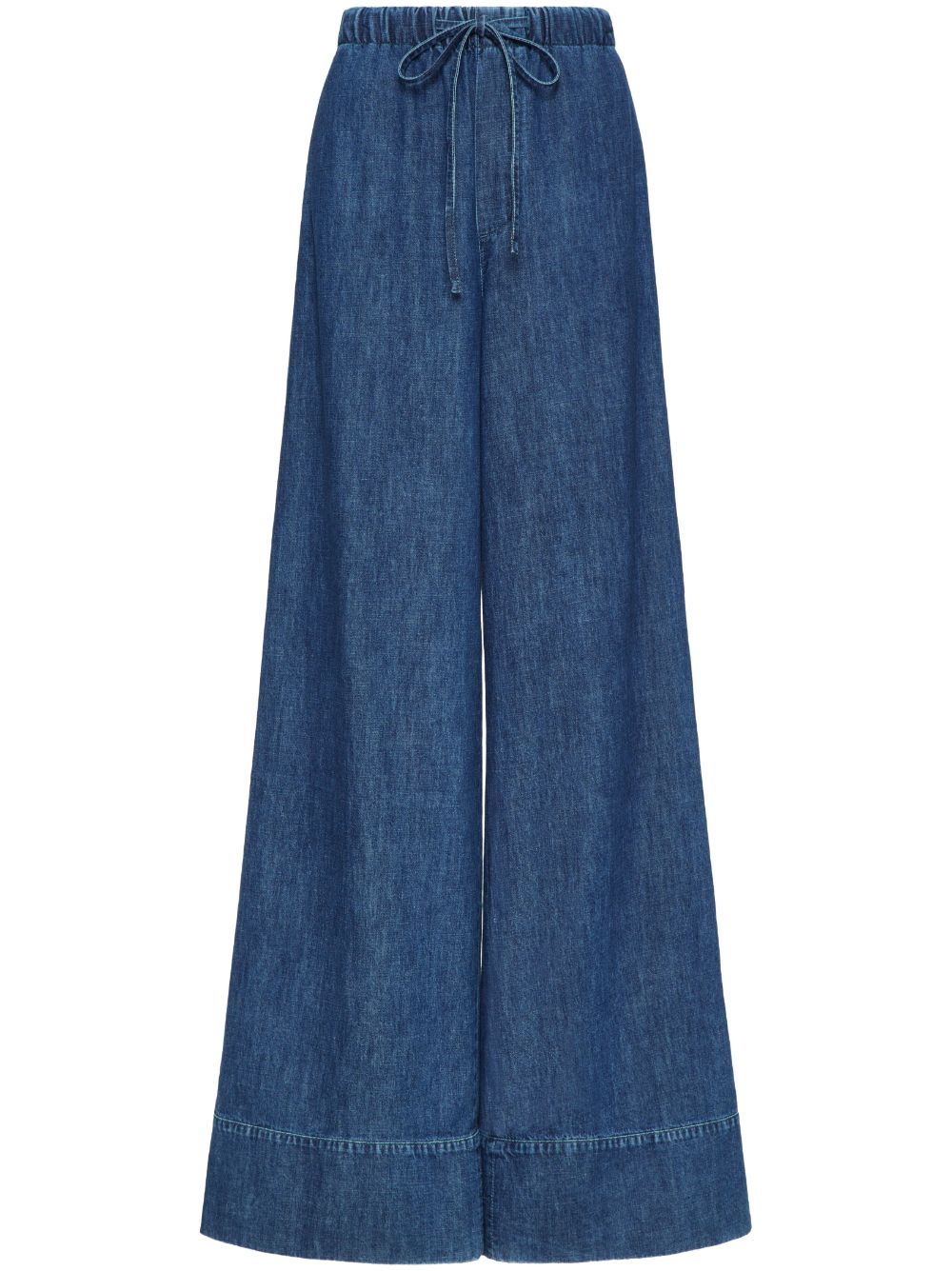 パンツ VALENTINO GARAVANI Denim Chambray pants Blue Valentino Garavani chambray wide-leg jeans - Blue za 6 070